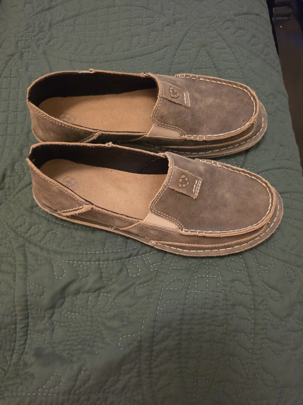 Ariat Women's Brown Suede Slip-On Loafers